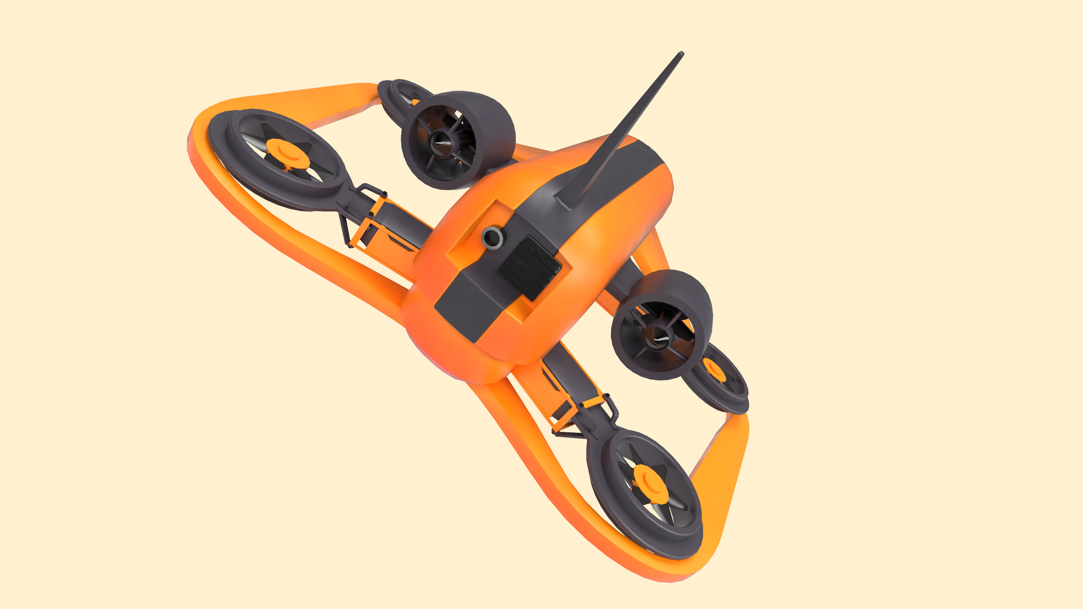 Underwater Drone - GAME-READY Low-poly 3D model_10