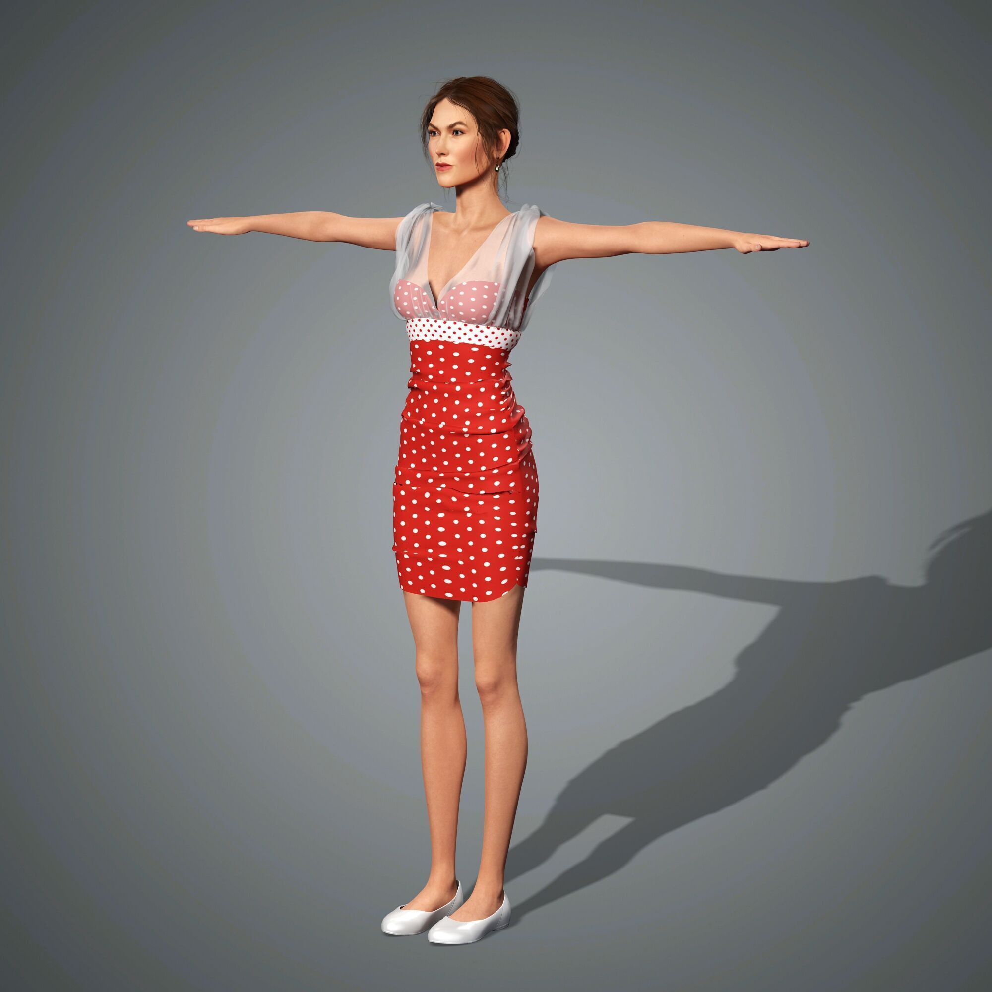 Karlie Kloss Character 3D Model Low-poly 3D model_8