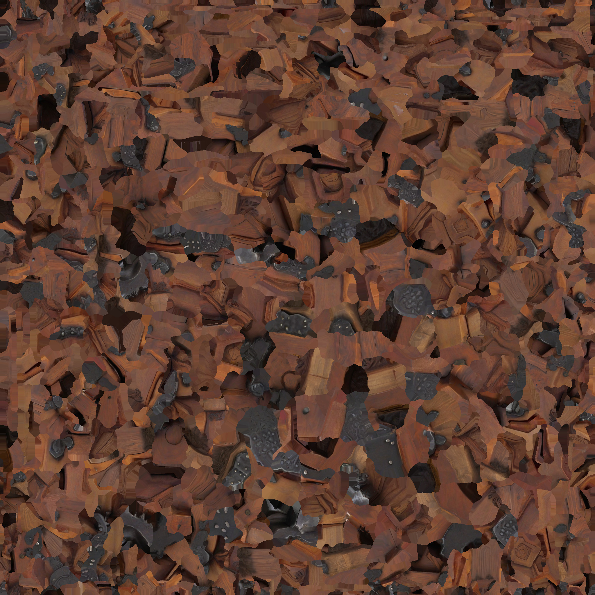 Medieval chest Low-poly 3D model_16