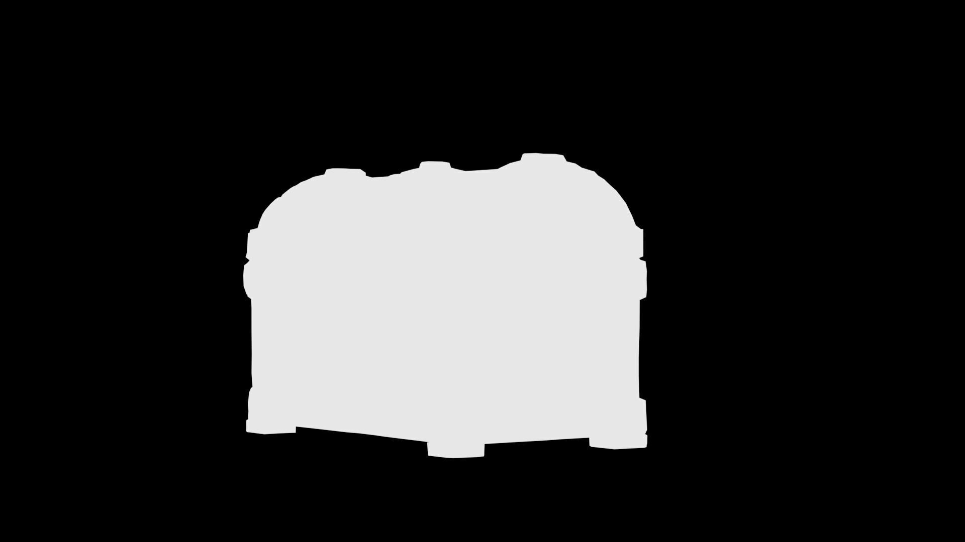 Medieval chest Low-poly 3D model_4