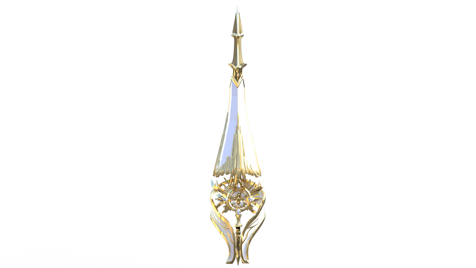 Angel sign Low-poly 3D model_1