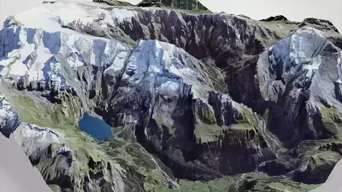 The Balmhorn mountain Bernese Alps Switzerland 3D model