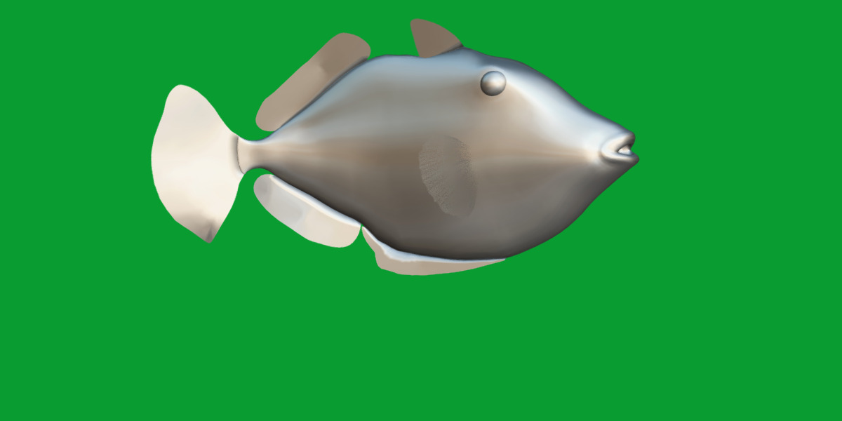 Clown Trigger Fish Low-poly 3D model_10