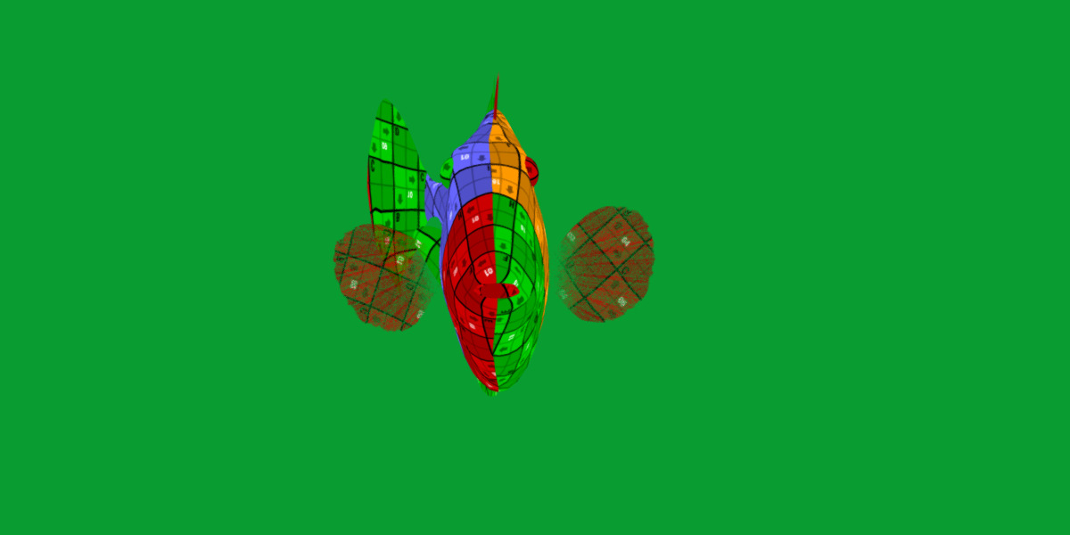 Clown Trigger Fish Low-poly 3D model_20