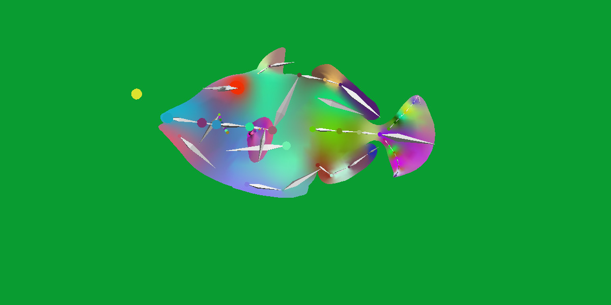 Clown Trigger Fish Low-poly 3D model_29