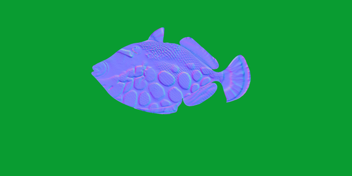 Clown Trigger Fish Low-poly 3D model_5