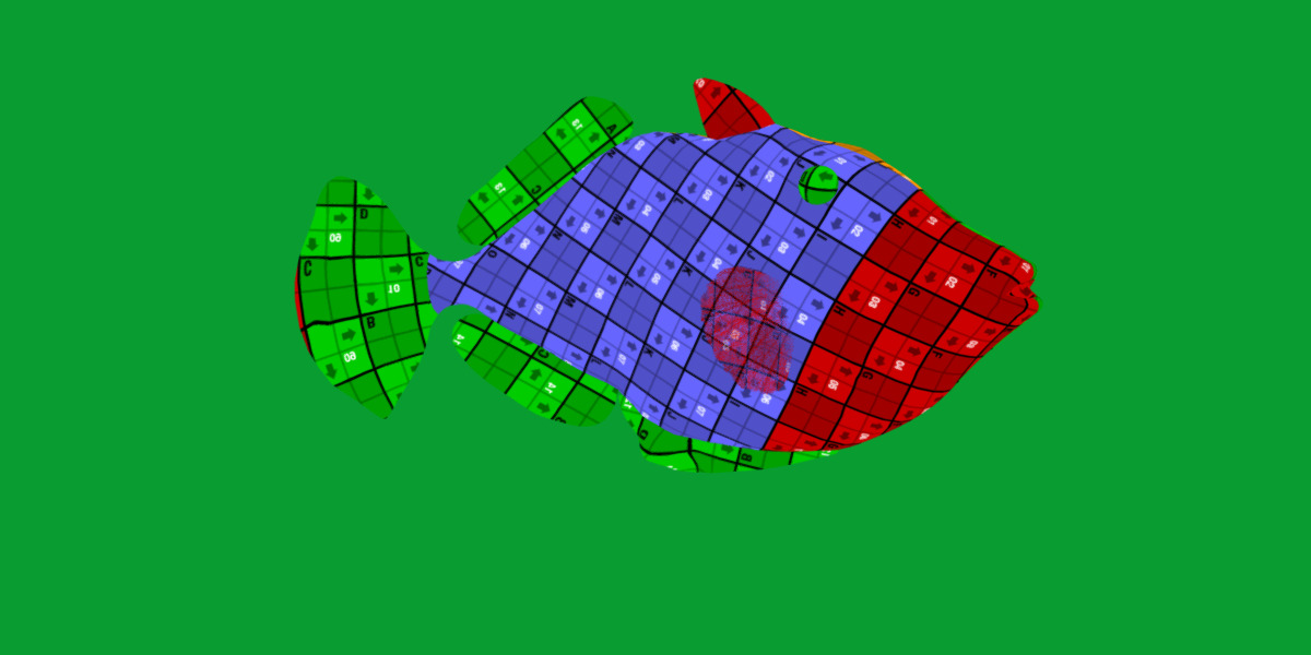 Clown Trigger Fish Low-poly 3D model_19