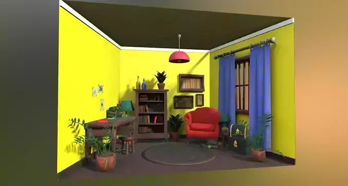 LowPoly Room Cartoon