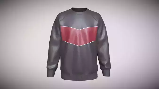 Men Ski Sweatshirt In Low Poly