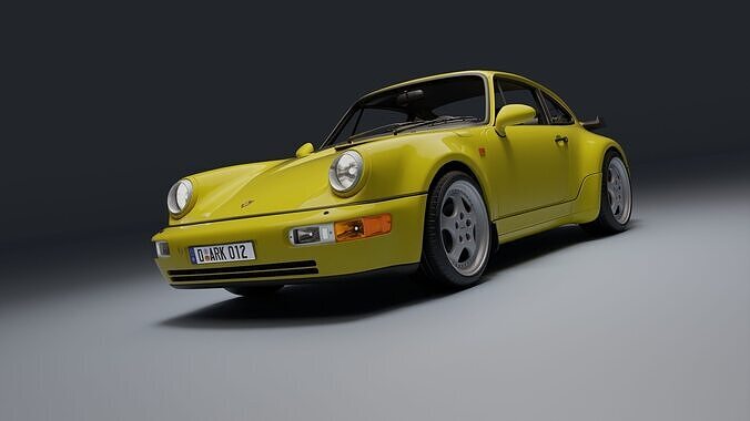 Porsche 911 964 Turbo  Low-poly 3D model