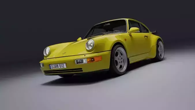 Porsche 911 964 Turbo  Low-poly 3D model