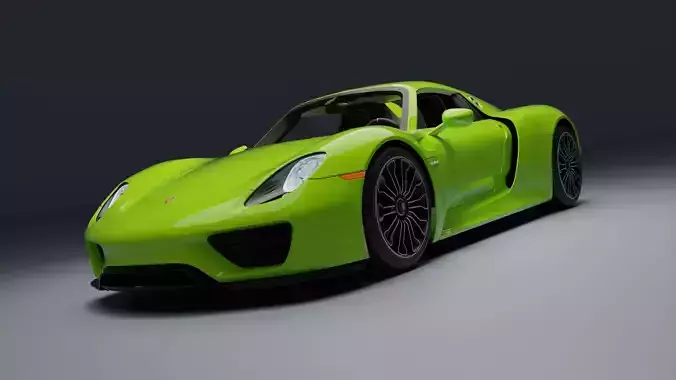 Porsche 918 Spyder Low-poly 3D model