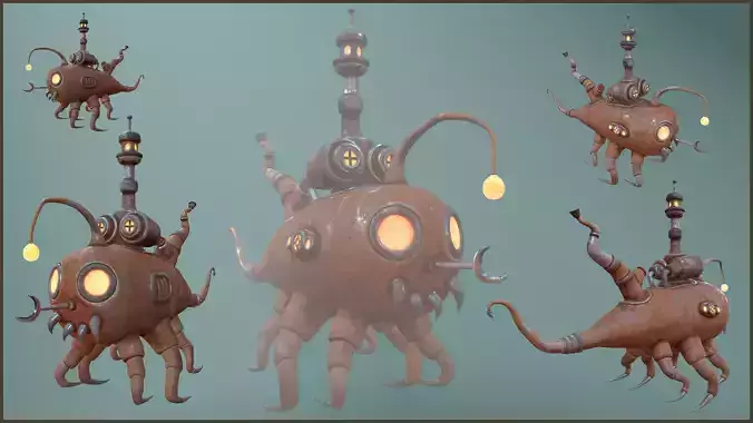 Stylized Cartoony Submarine