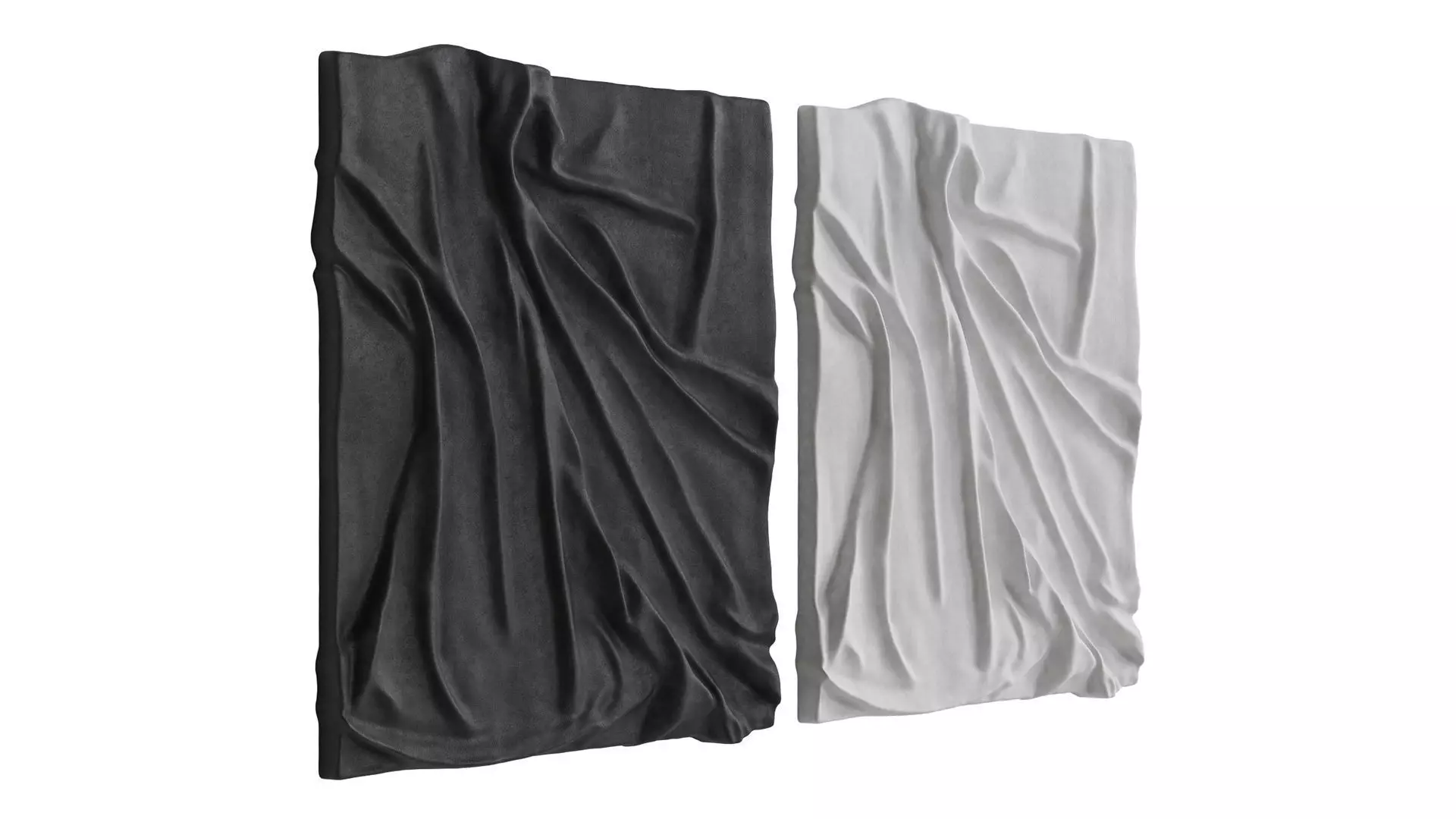 Wall Art Panel 01 Drapery 3D model_0