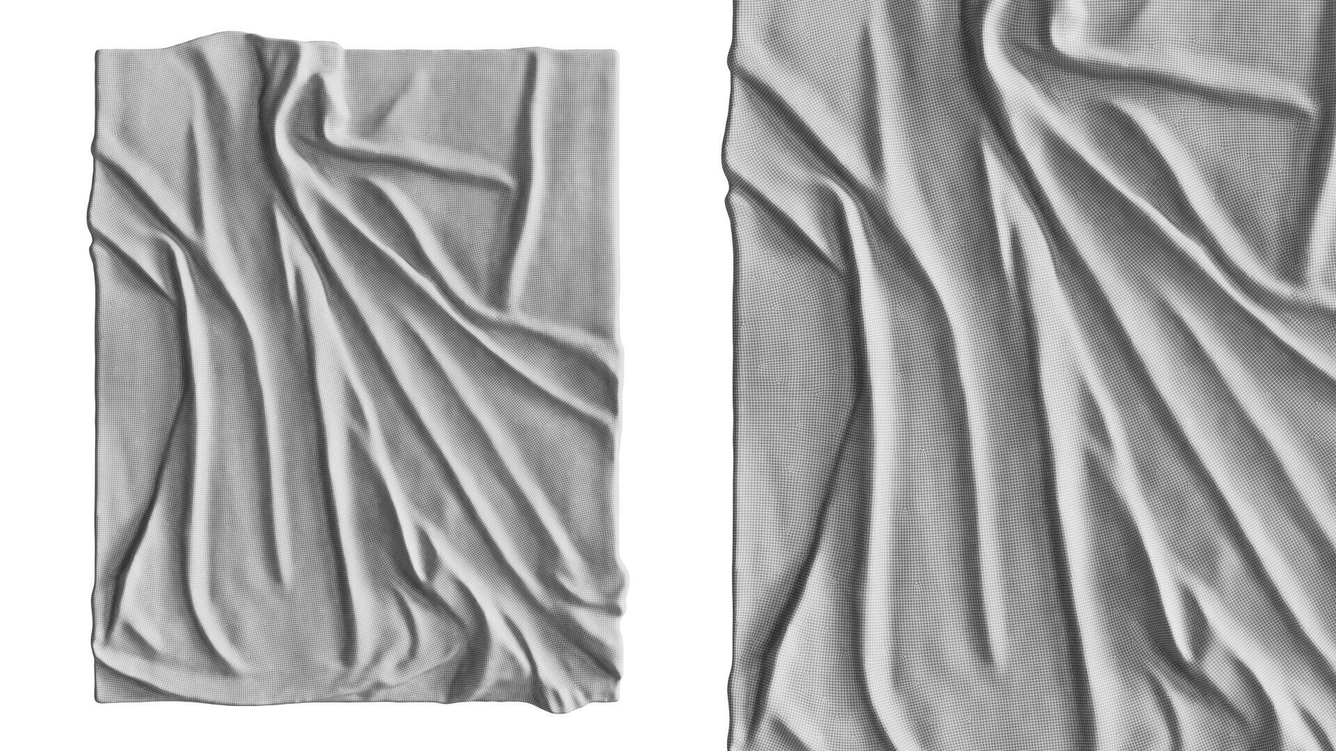 Wall Art Panel 01 Drapery 3D model_4