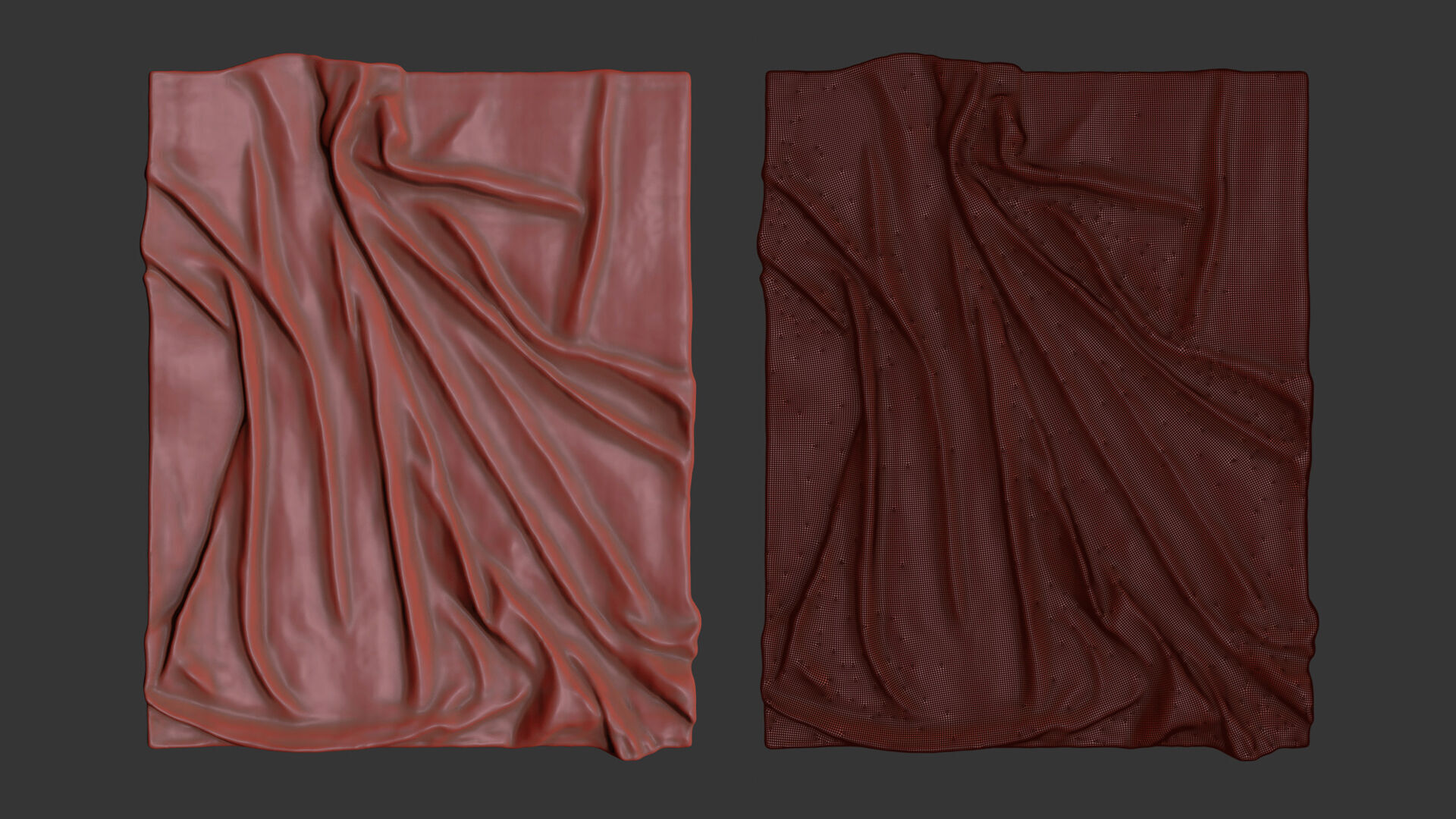 Wall Art Panel 01 Drapery 3D model_5