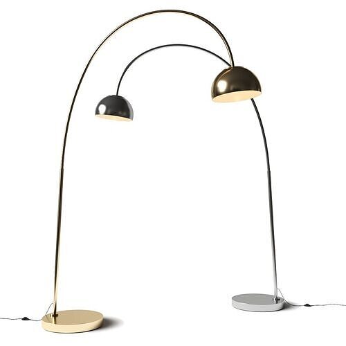 Overarching Metal Shade Floor Lamp - West Elm 3D model