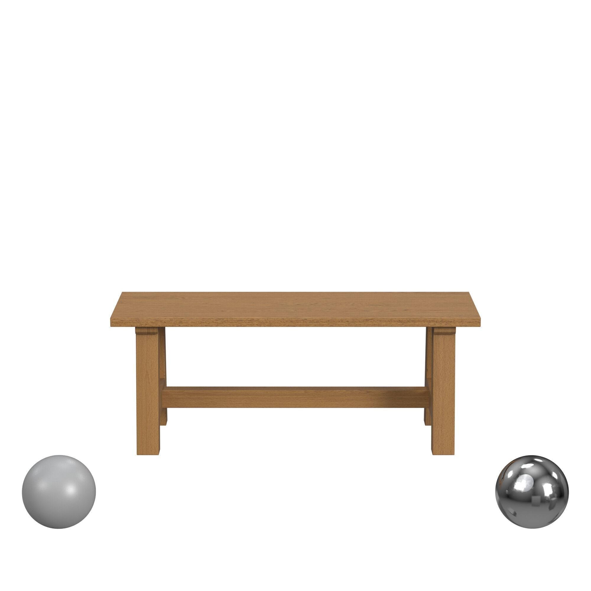 homestyles Trestle Dining Bench 3D model_1