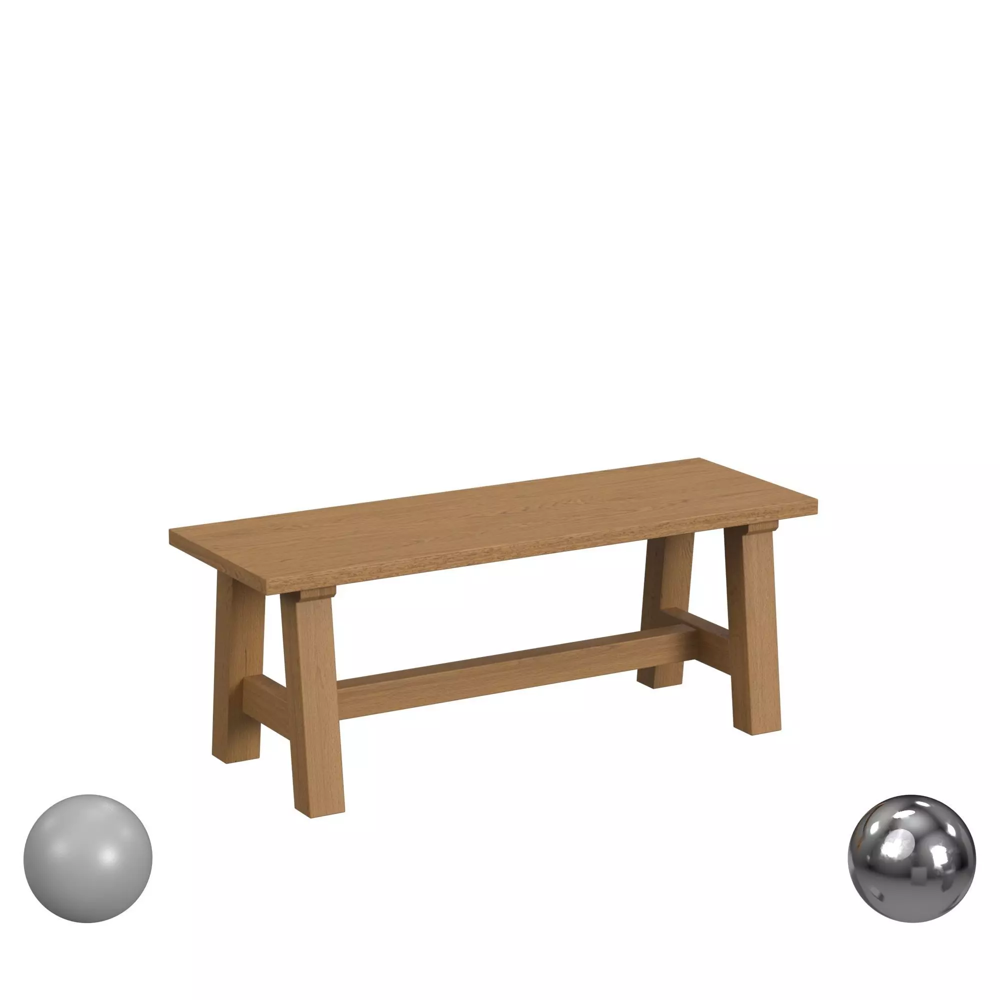 homestyles Trestle Dining Bench 3D model_0