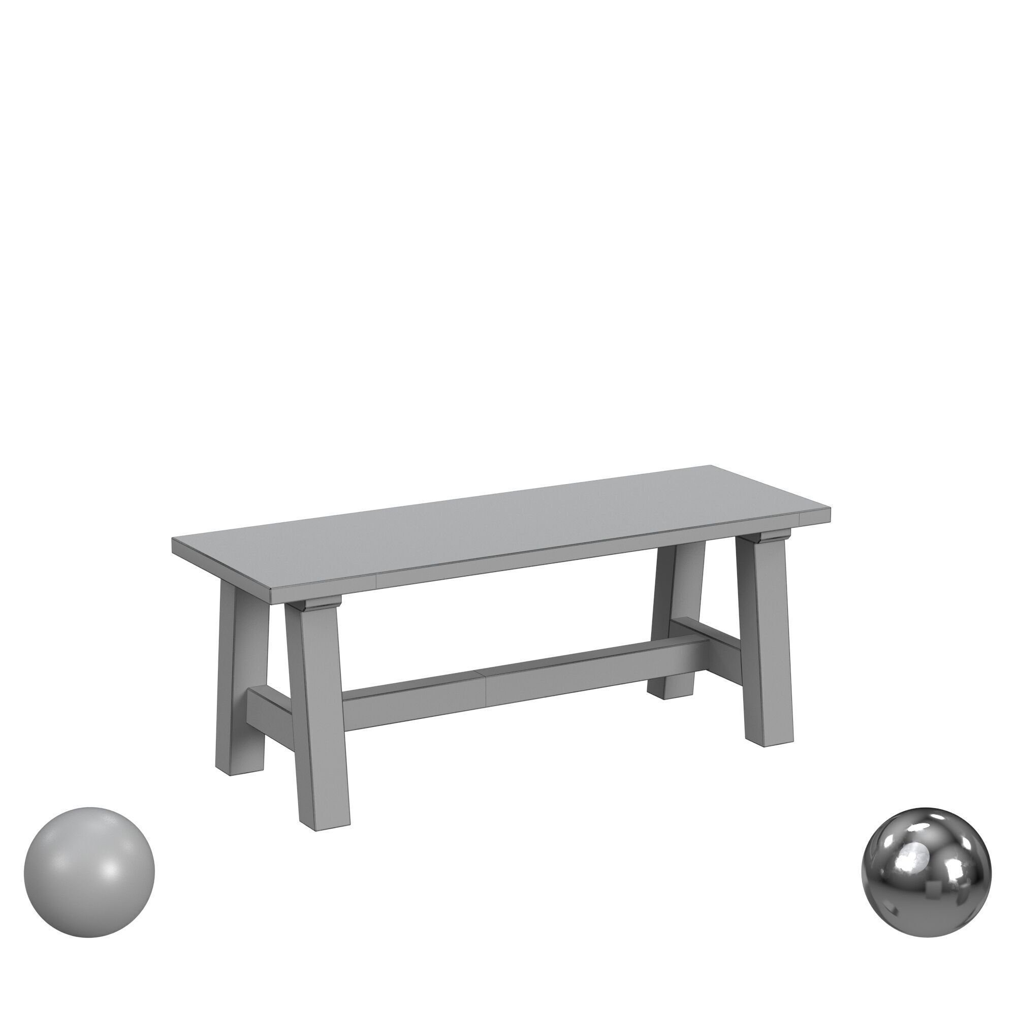 homestyles Trestle Dining Bench 3D model_3