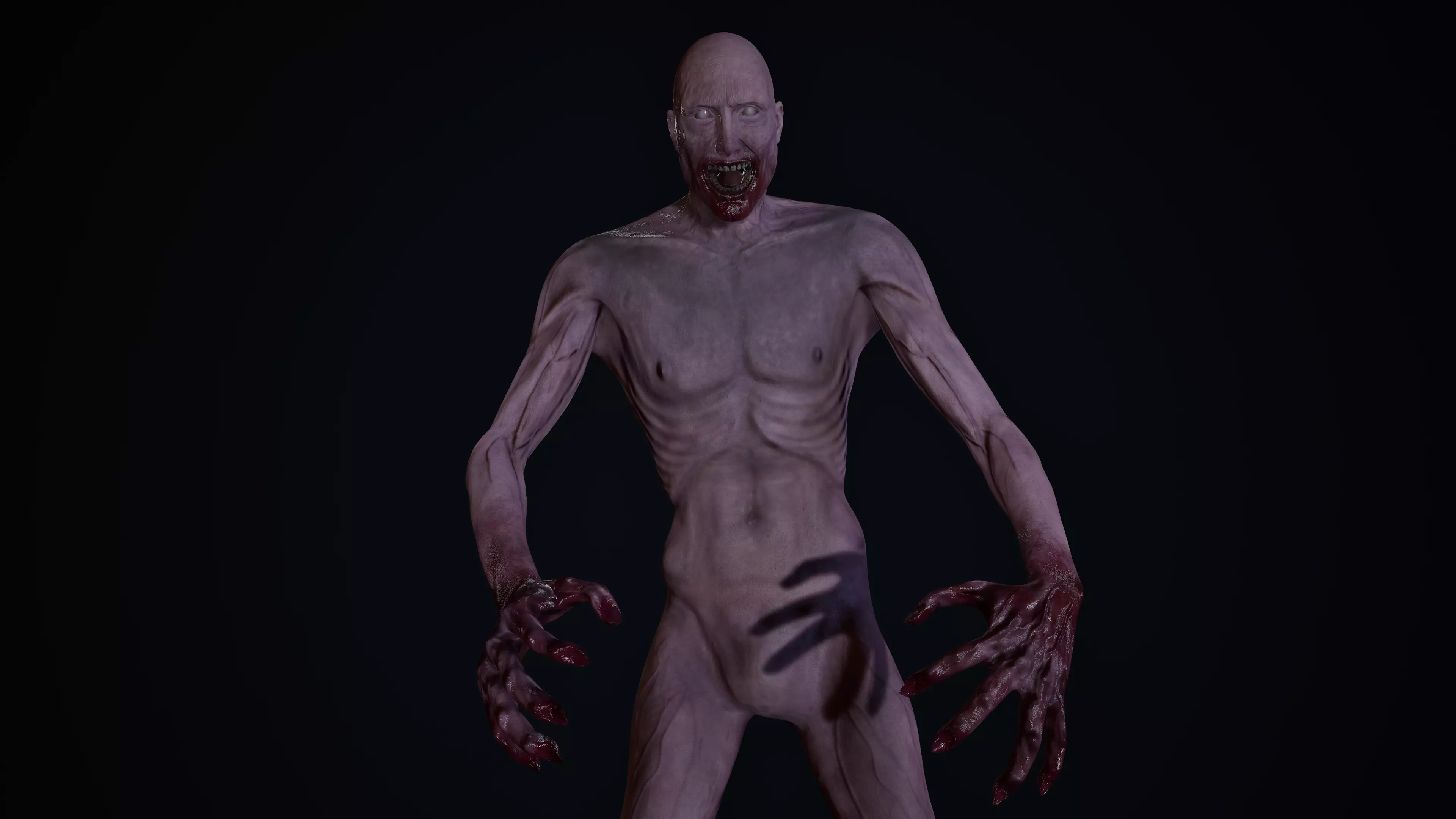 SCP 096 - 4K PBR Rigged - UE4 UE5 - Game-Ready Horror Asset Low-poly 3D model_9