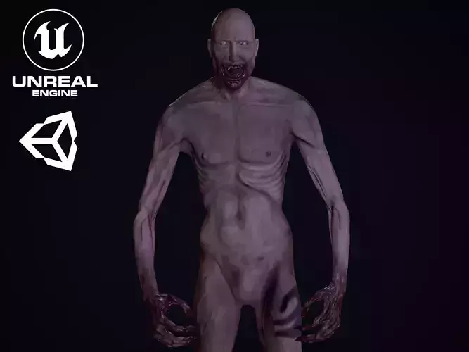 SCP 096 - 4K PBR Rigged - UE4 UE5 - Game-Ready Horror Asset Low-poly 3D model