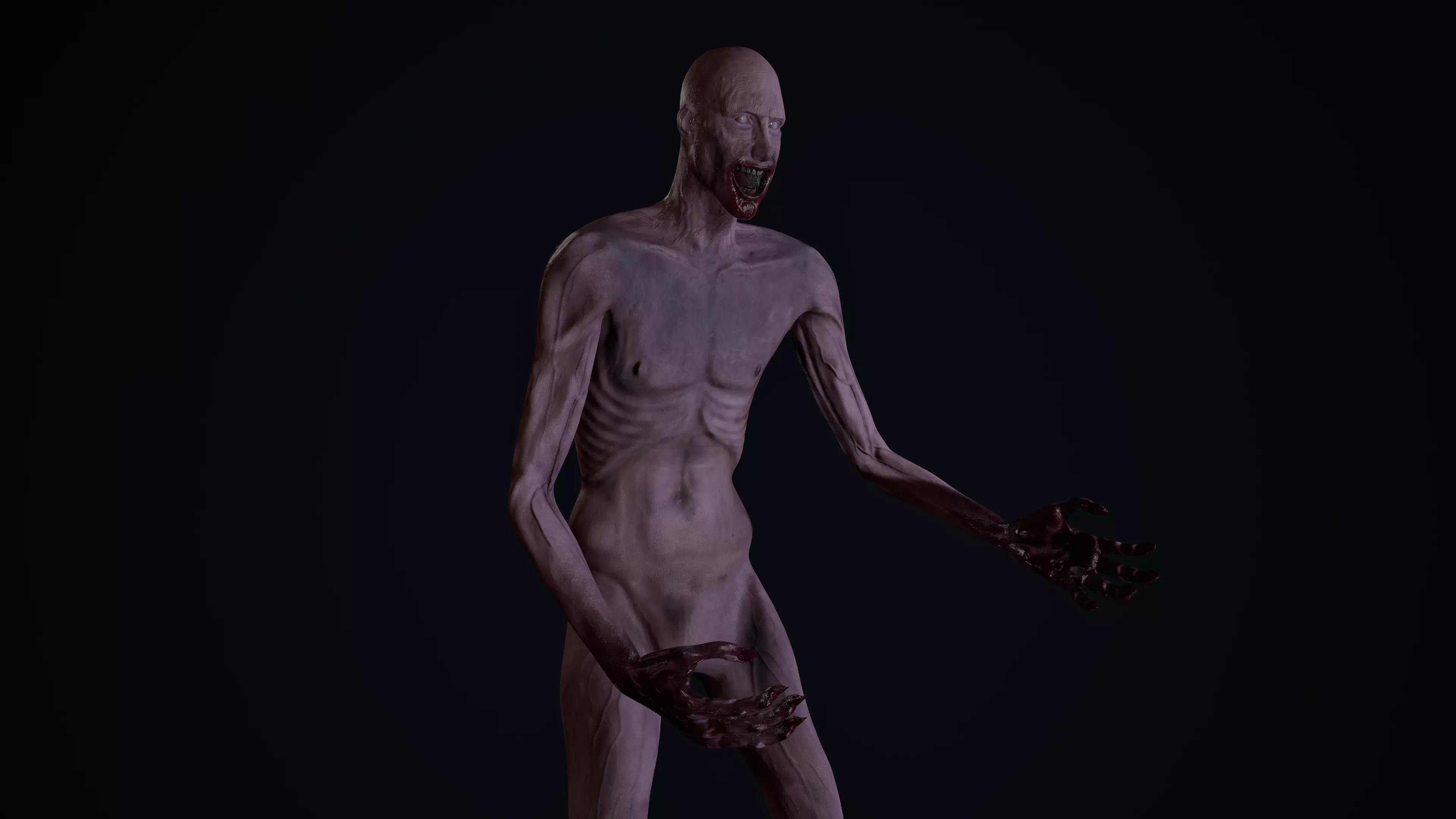 SCP 096 - 4K PBR Rigged - UE4 UE5 - Game-Ready Horror Asset Low-poly 3D model_6
