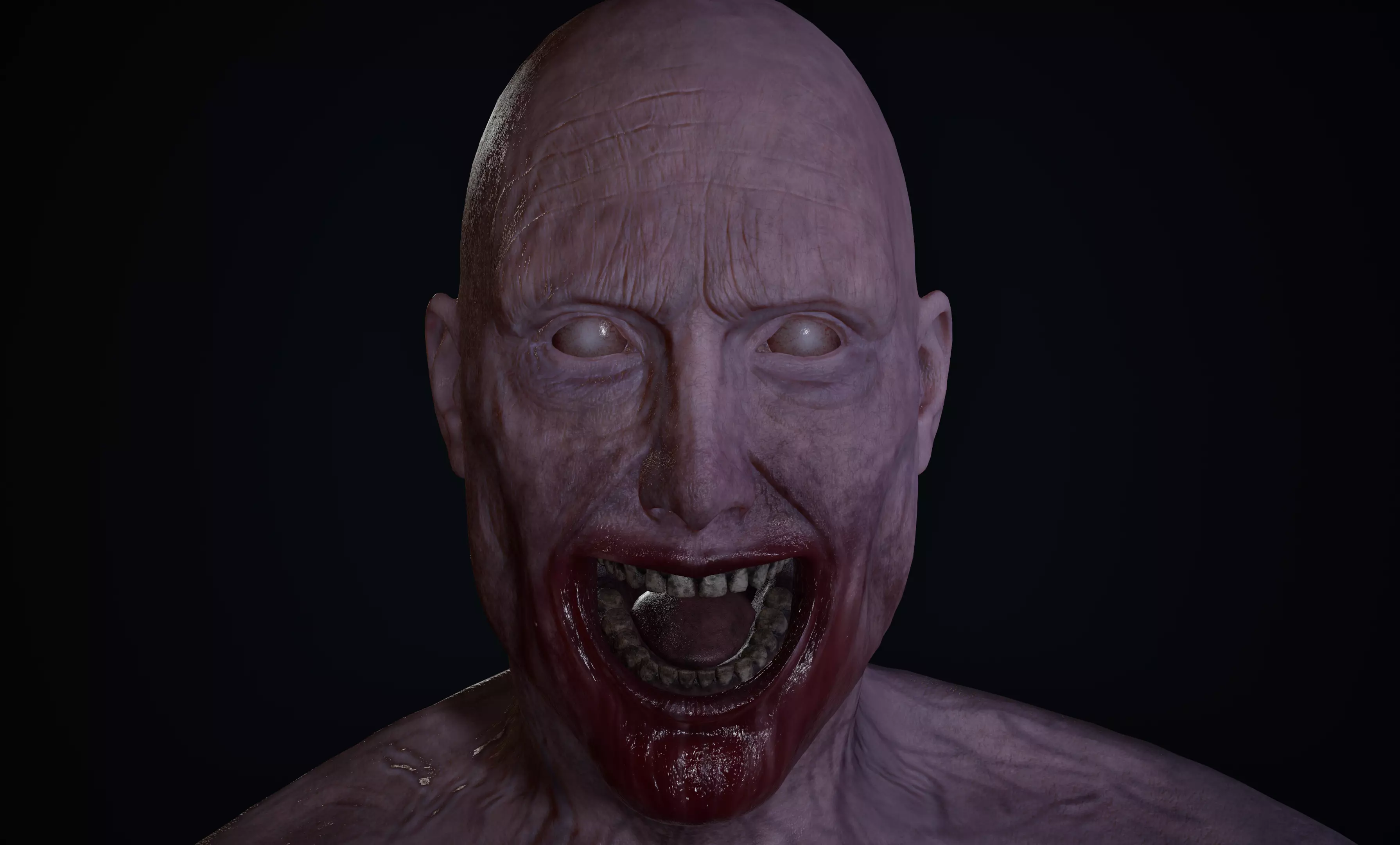 SCP 096 - 4K PBR Rigged - UE4 UE5 - Game-Ready Horror Asset Low-poly 3D model_4