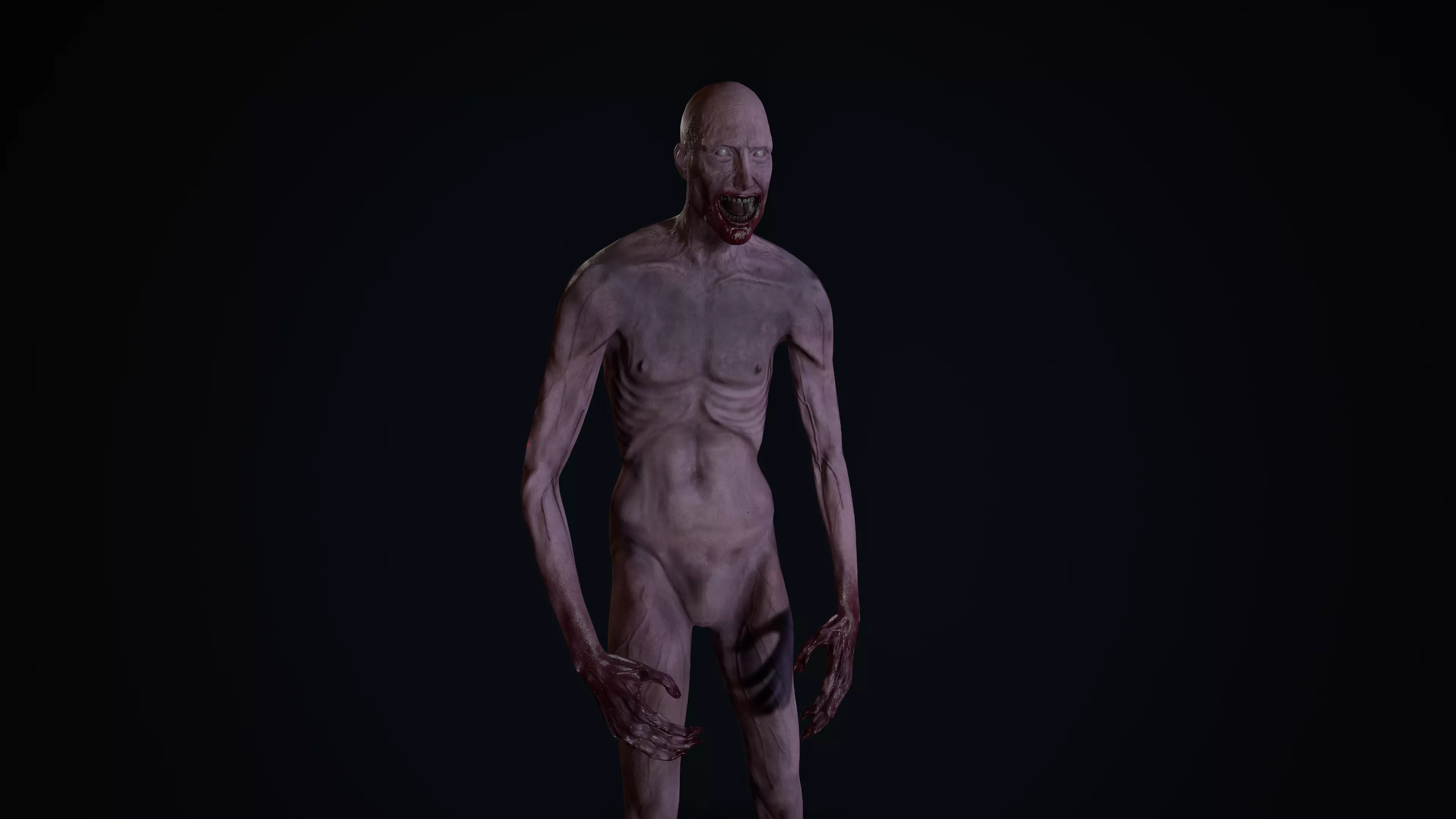 SCP 096 - 4K PBR Rigged - UE4 UE5 - Game-Ready Horror Asset Low-poly 3D model_3