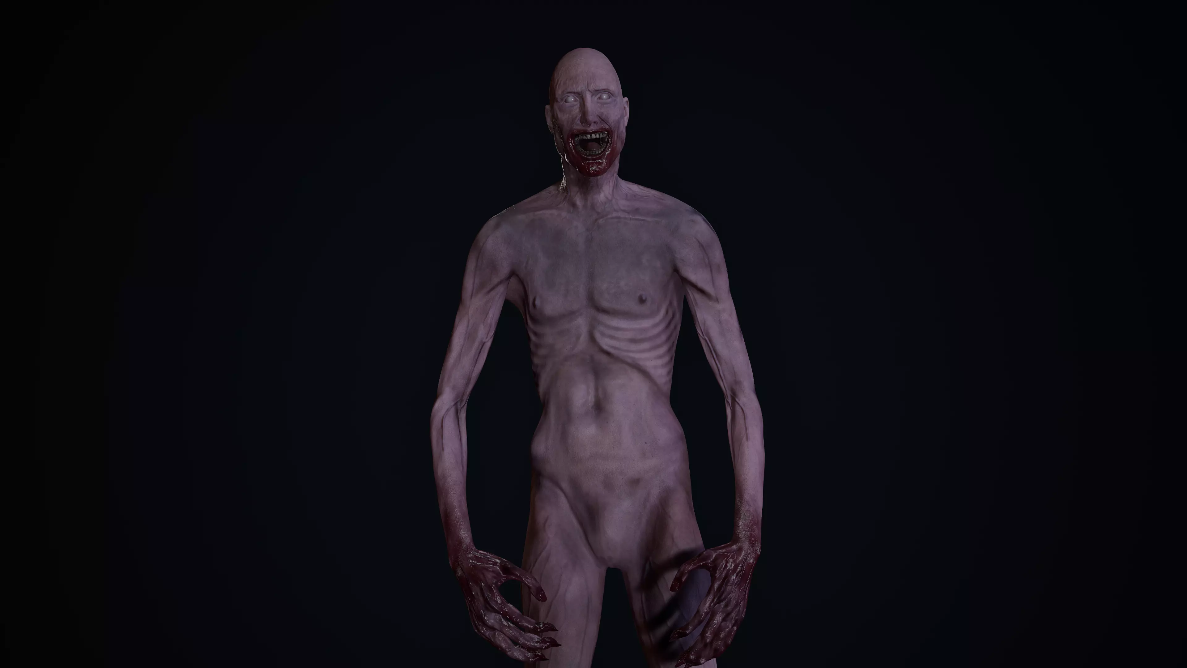 SCP 096 - 4K PBR Rigged - UE4 UE5 - Game-Ready Horror Asset Low-poly 3D model_7