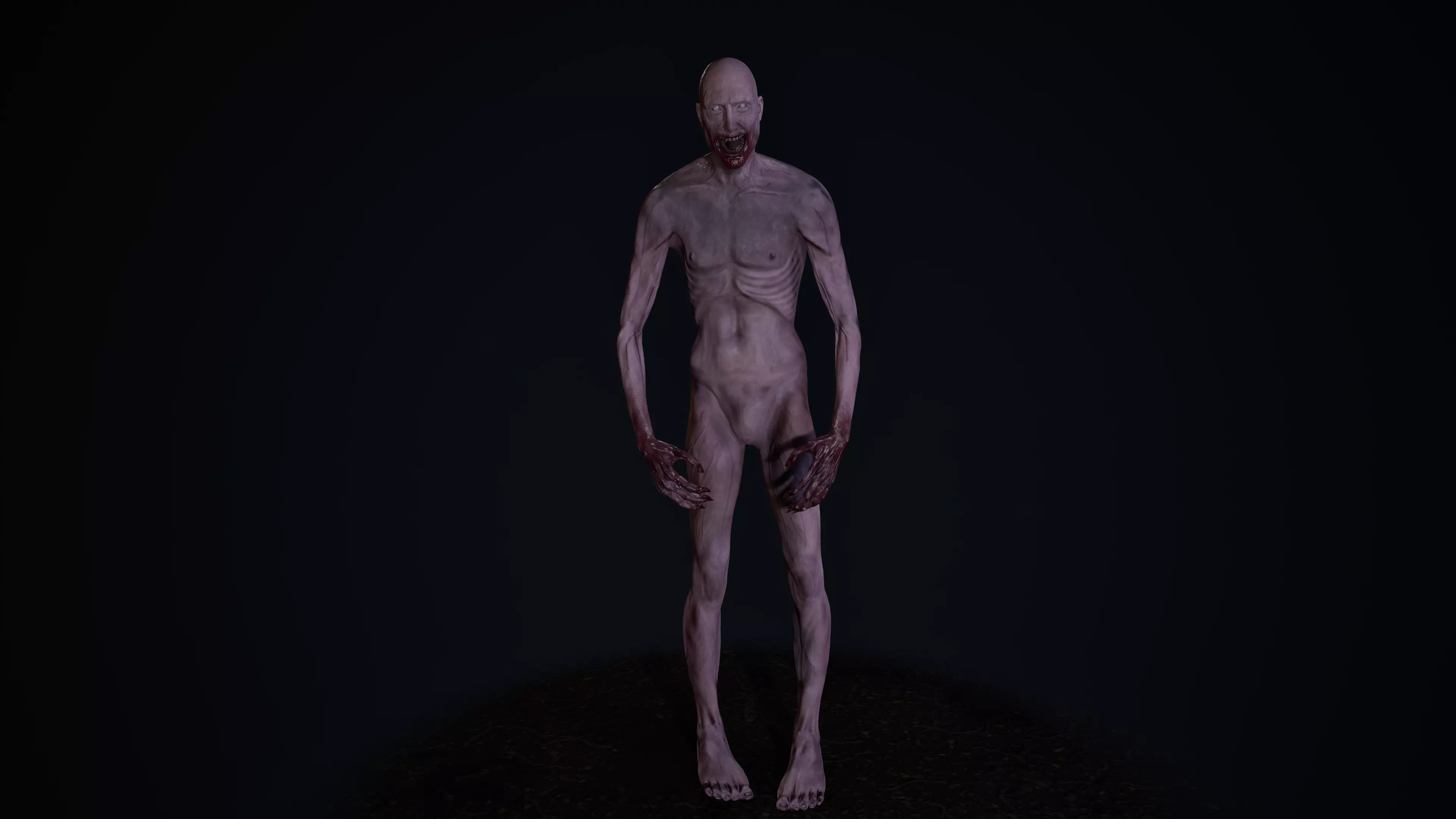 SCP 096 - 4K PBR Rigged - UE4 UE5 - Game-Ready Horror Asset Low-poly 3D model_5