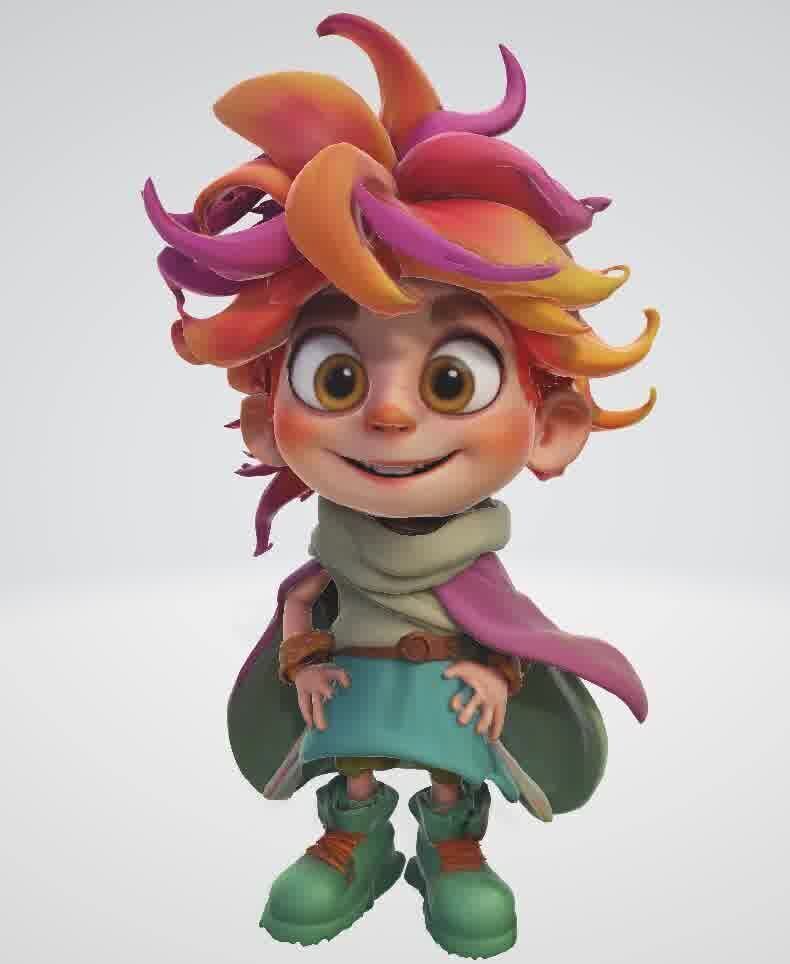 Cartoon Boy 3D Printable STL Model 3D print model_10