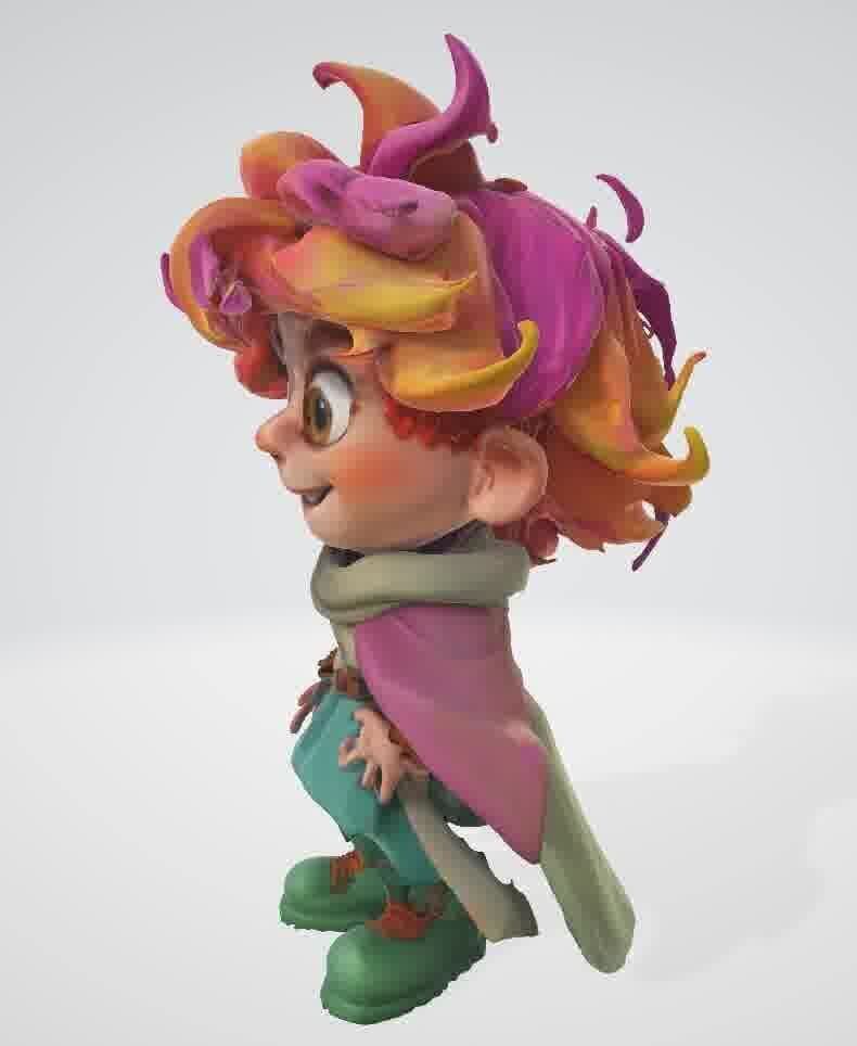 Cartoon Boy 3D Printable STL Model 3D print model_16