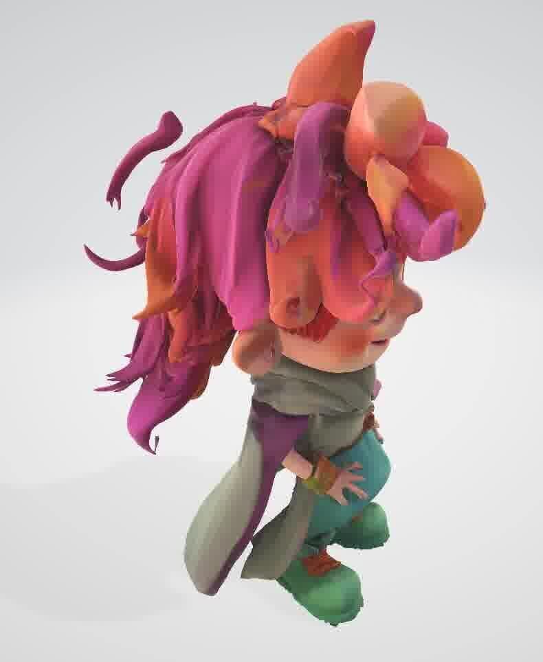 Cartoon Boy 3D Printable STL Model 3D print model_36