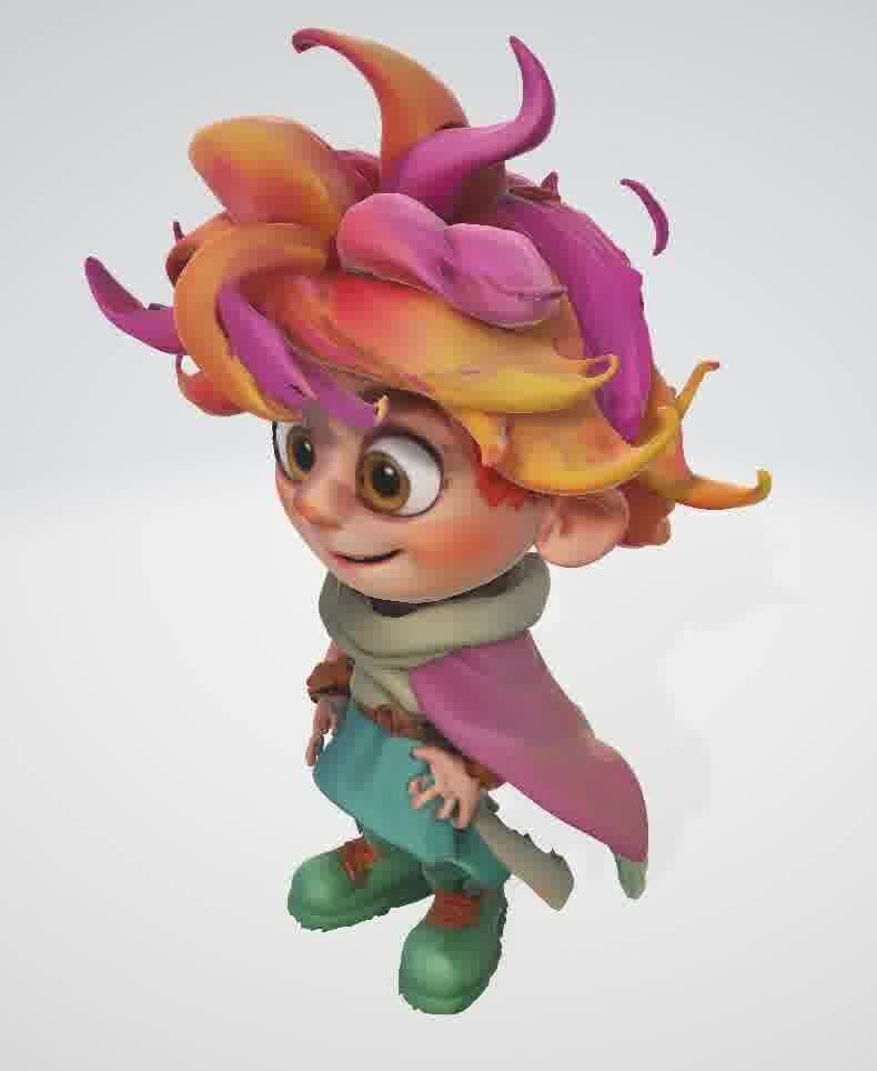 Cartoon Boy 3D Printable STL Model 3D print model_40