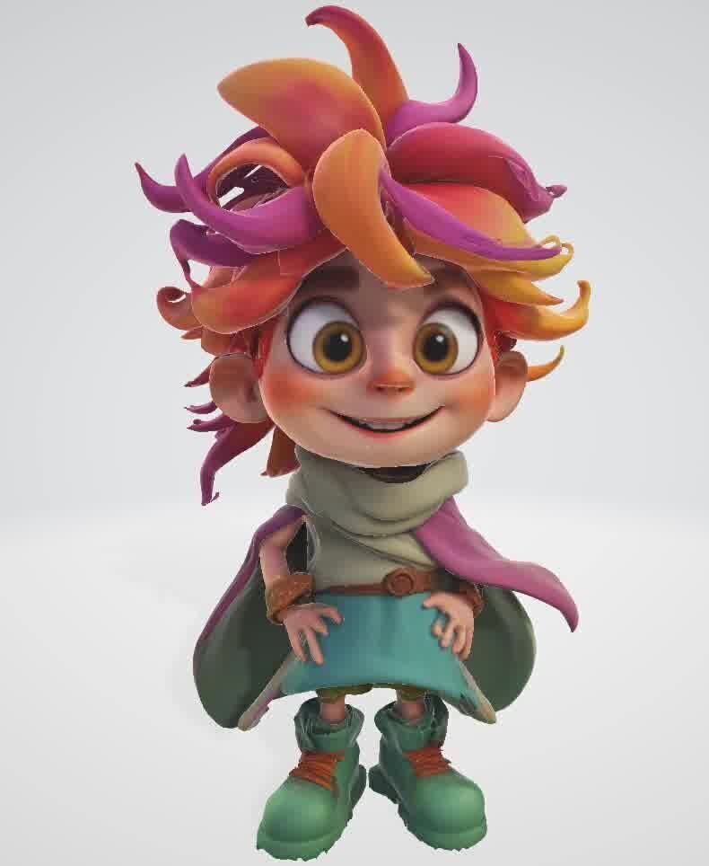 Cartoon Boy 3D Printable STL Model 3D print model_9