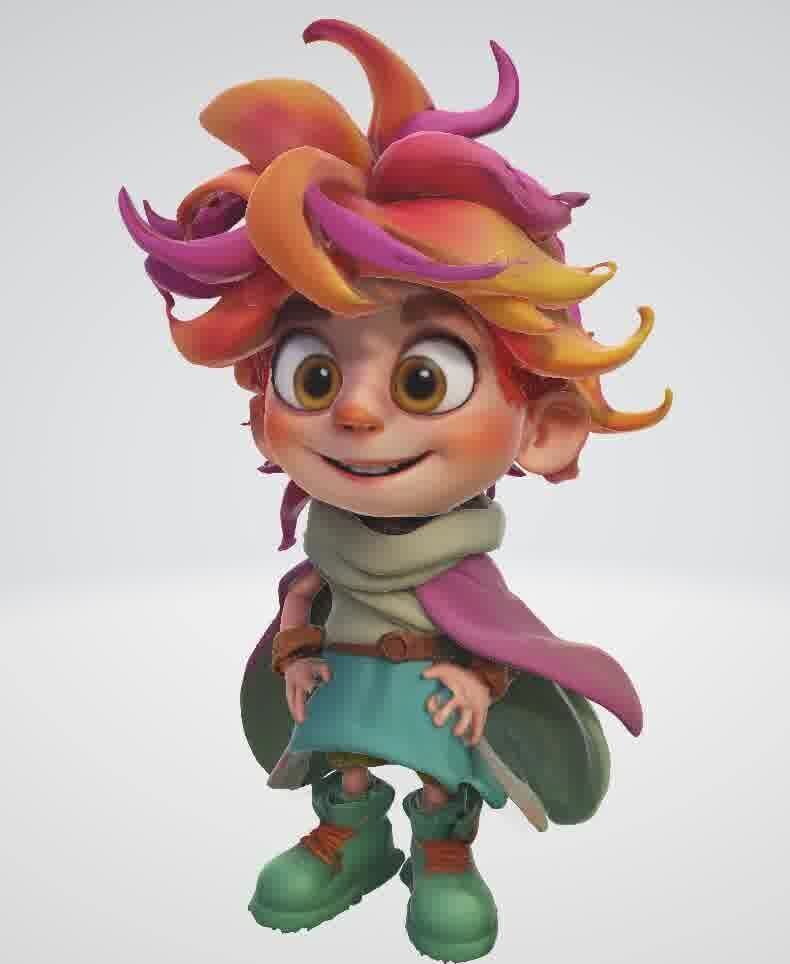 Cartoon Boy 3D Printable STL Model 3D print model_11