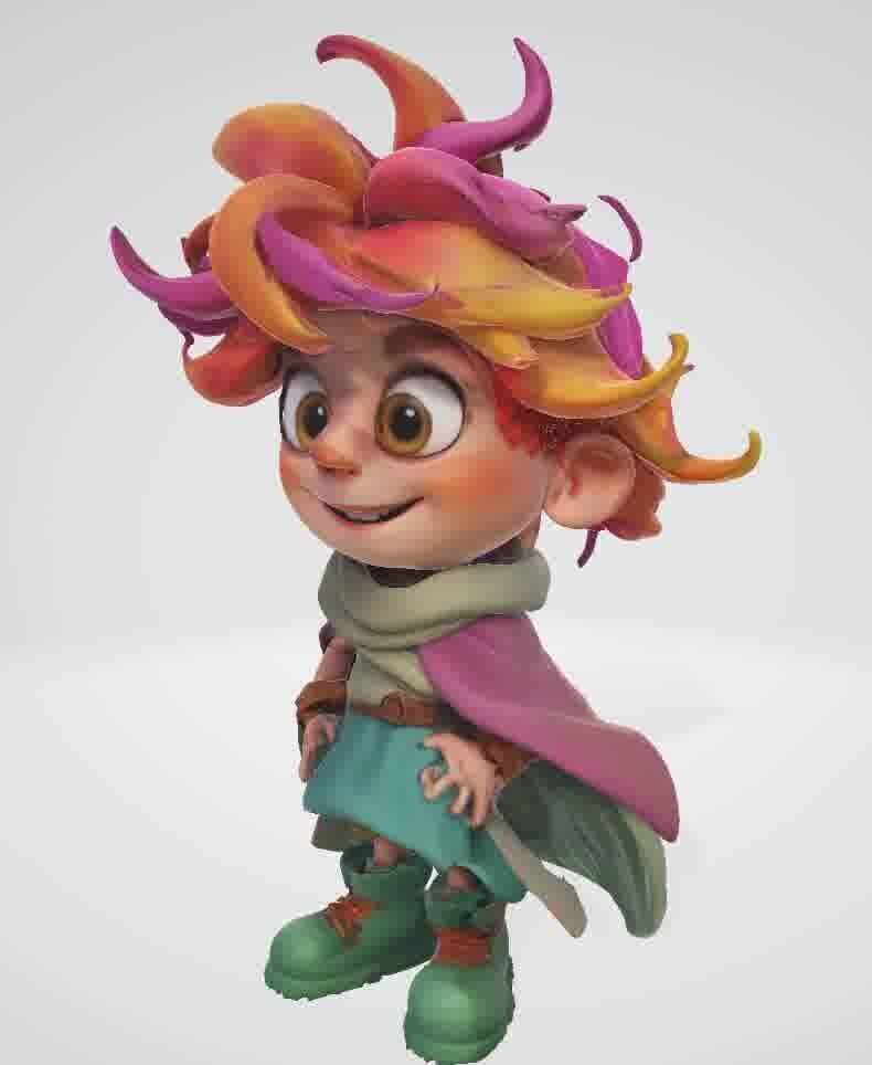 Cartoon Boy 3D Printable STL Model 3D print model_13