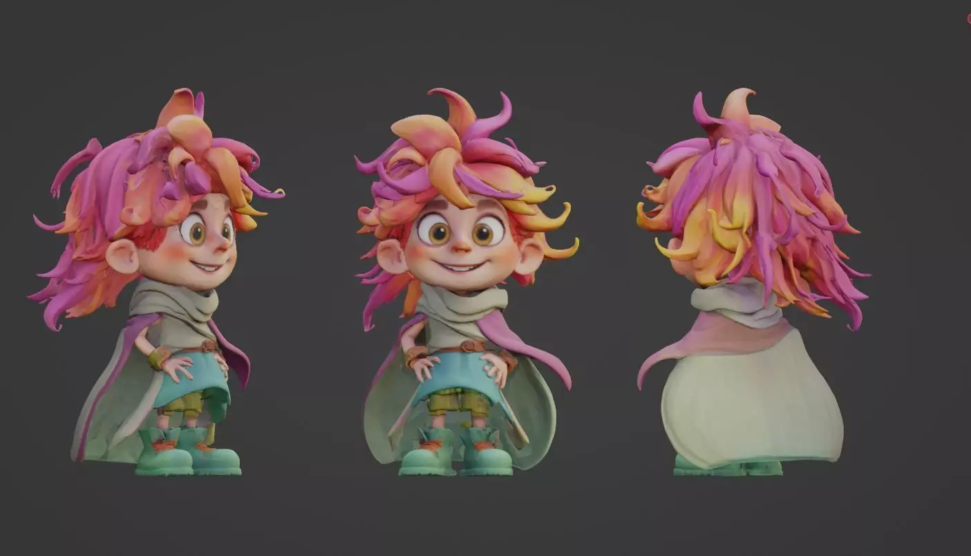 Cartoon Boy 3D Printable STL Model 3D print model_0