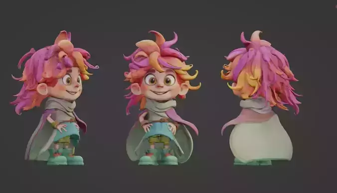 Cartoon Boy 3D Printable STL Model