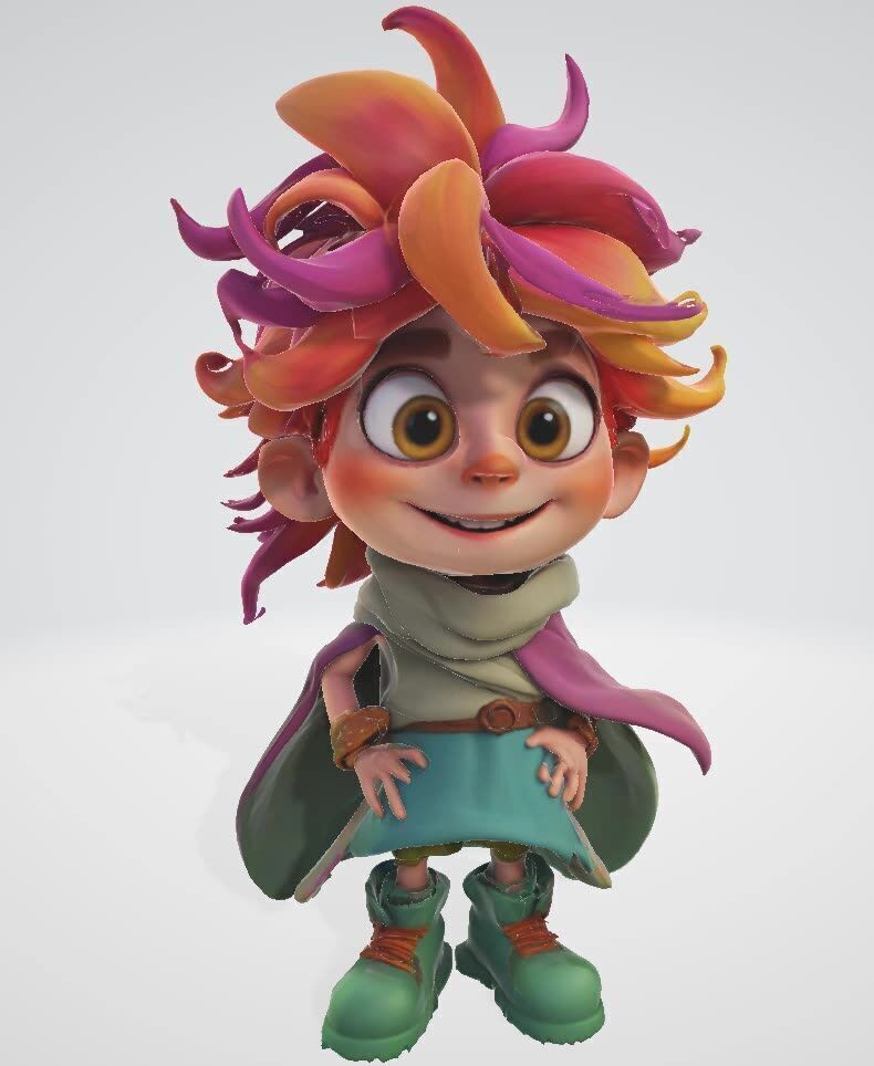 Cartoon Boy 3D Printable STL Model 3D print model_2