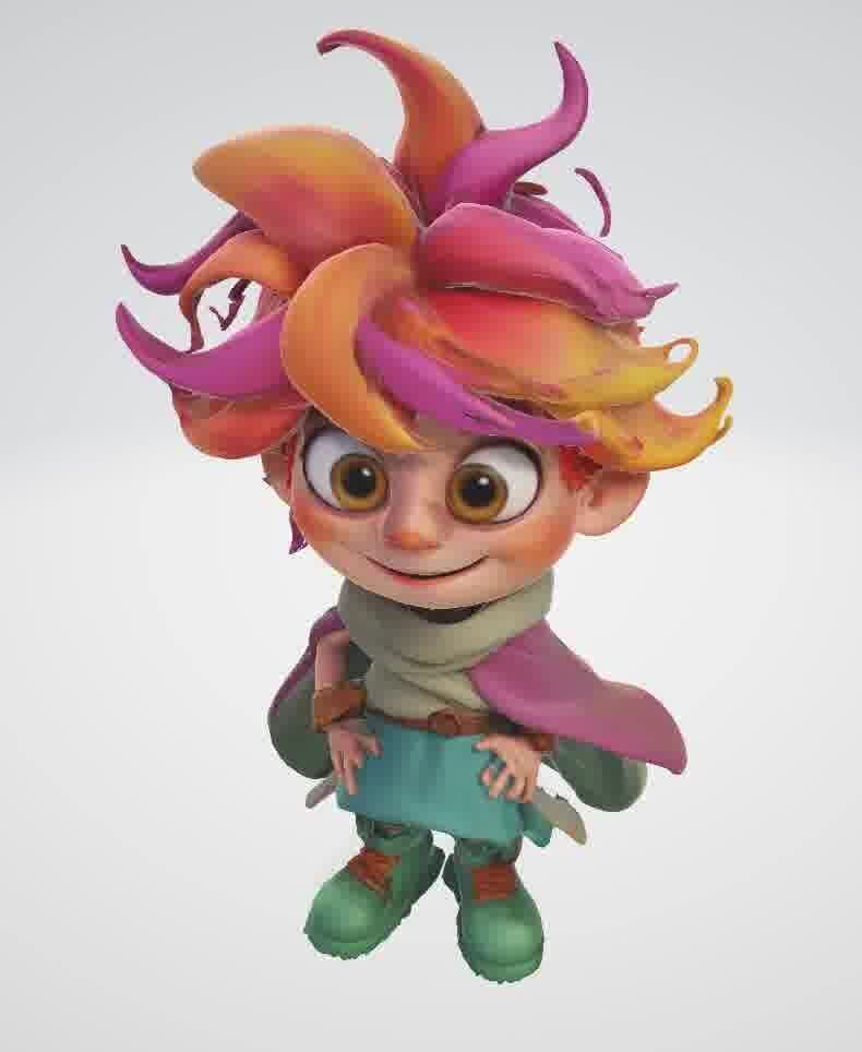 Cartoon Boy 3D Printable STL Model 3D print model_39