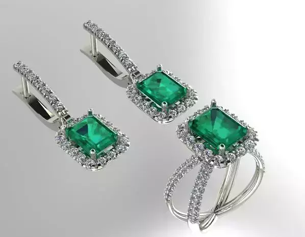 Emerald Ring 3dm 3D print model