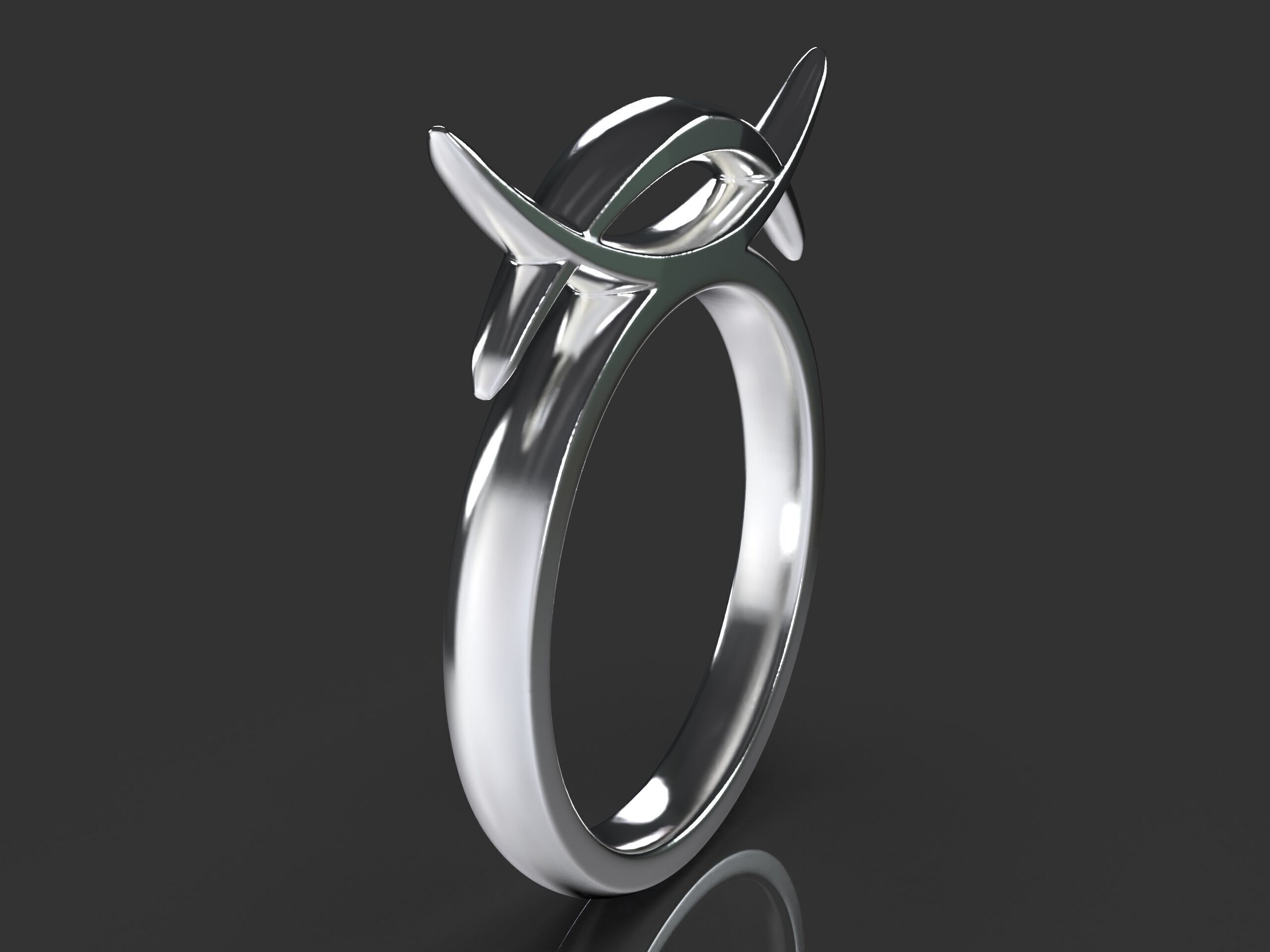 Elegant Minimalist Self-Defense Ring for Women 3D print model_6