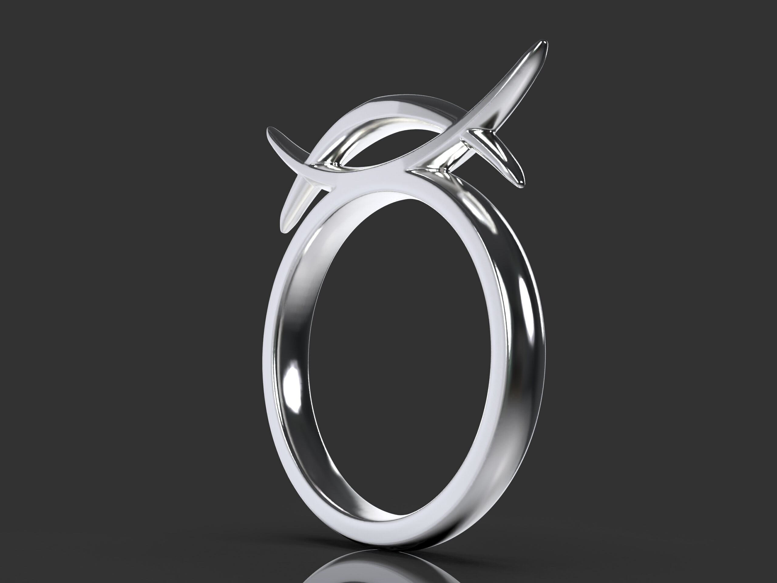Elegant Minimalist Self-Defense Ring for Women 3D print model_8
