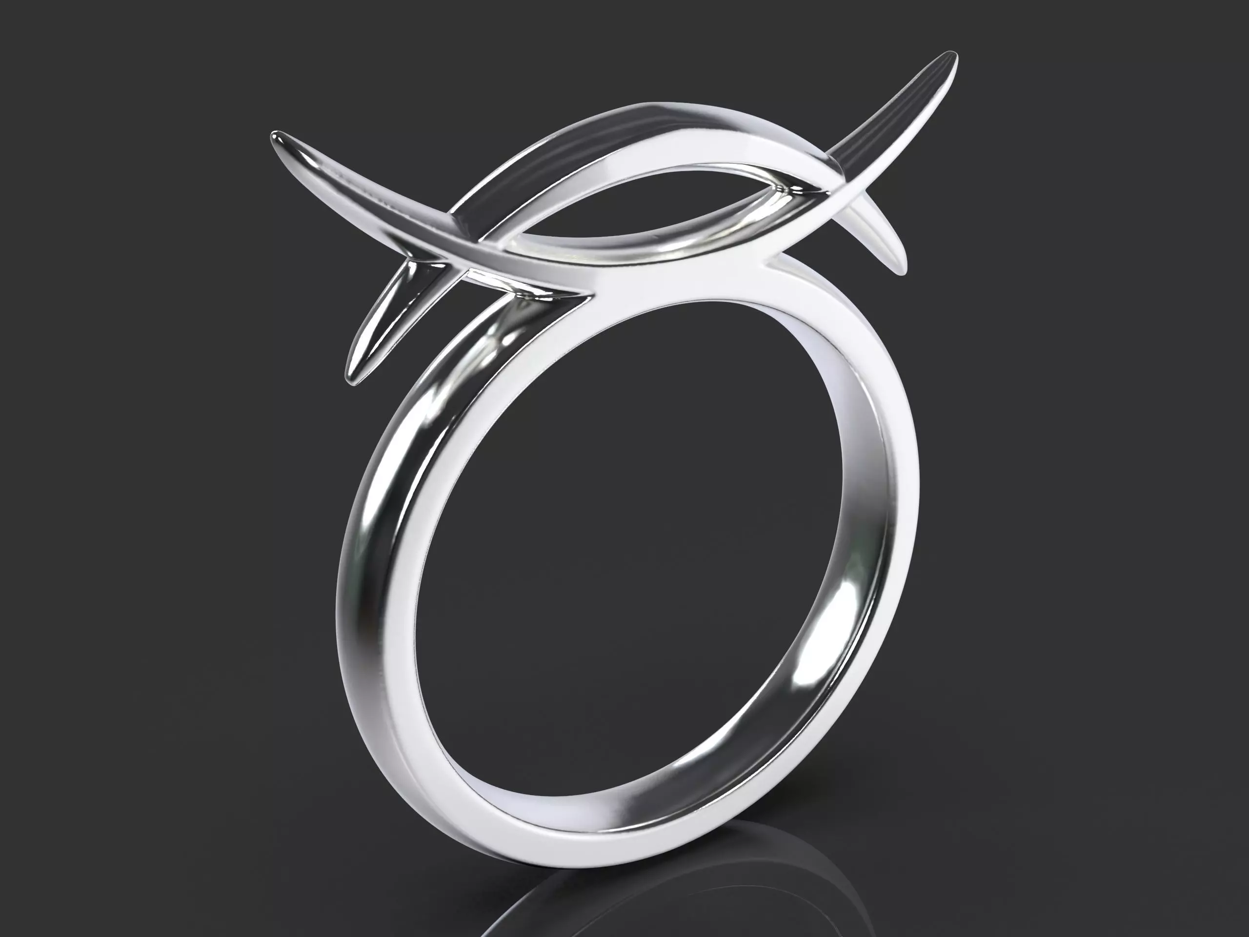 Elegant Minimalist Self-Defense Ring for Women 3D print model_0