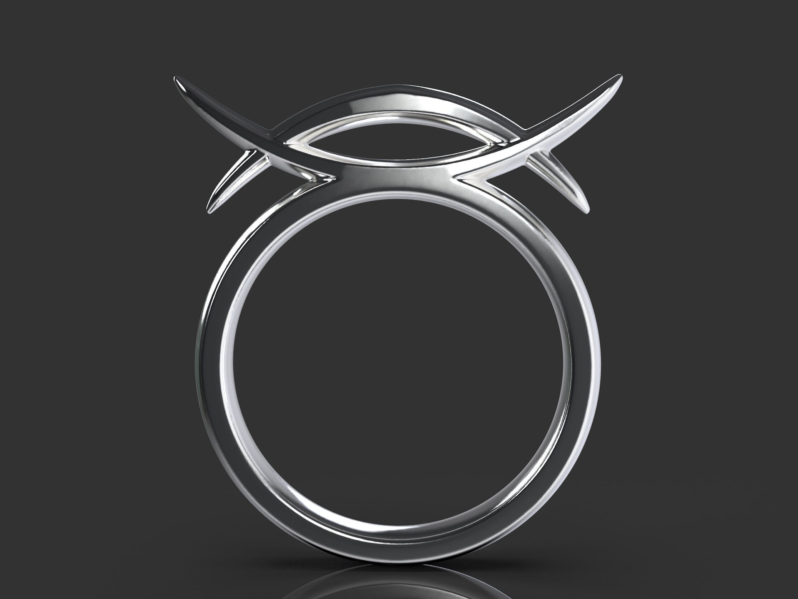 Elegant Minimalist Self-Defense Ring for Women 3D print model_1