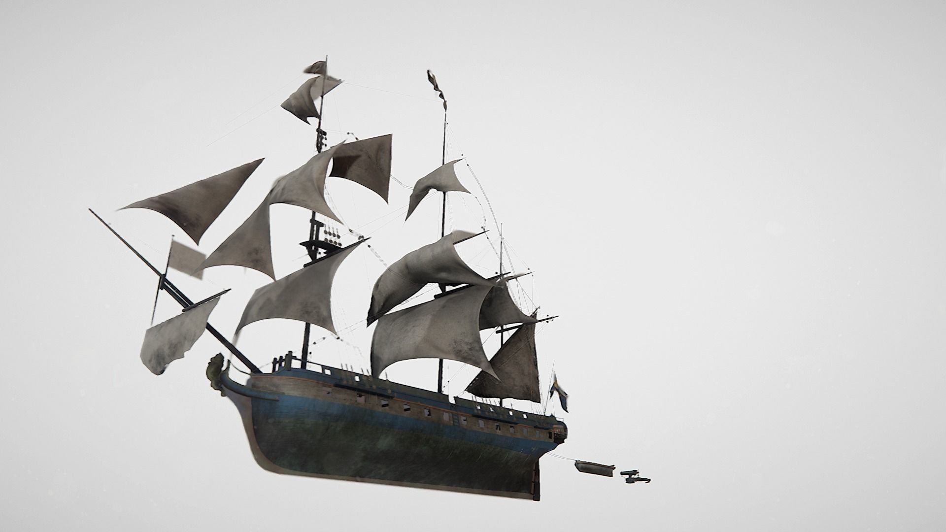 Sail Boat 3D model_1