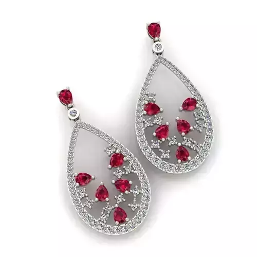 Teardrop Jewelry Earring 3D print model