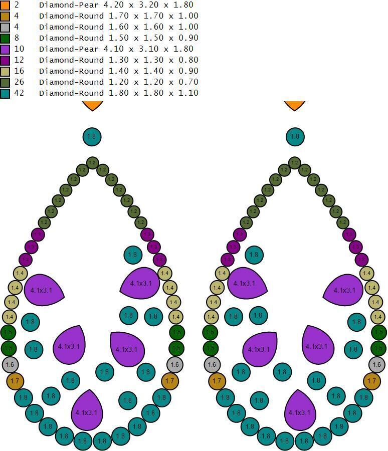 Teardrop Jewelry Earring 3D print model_4